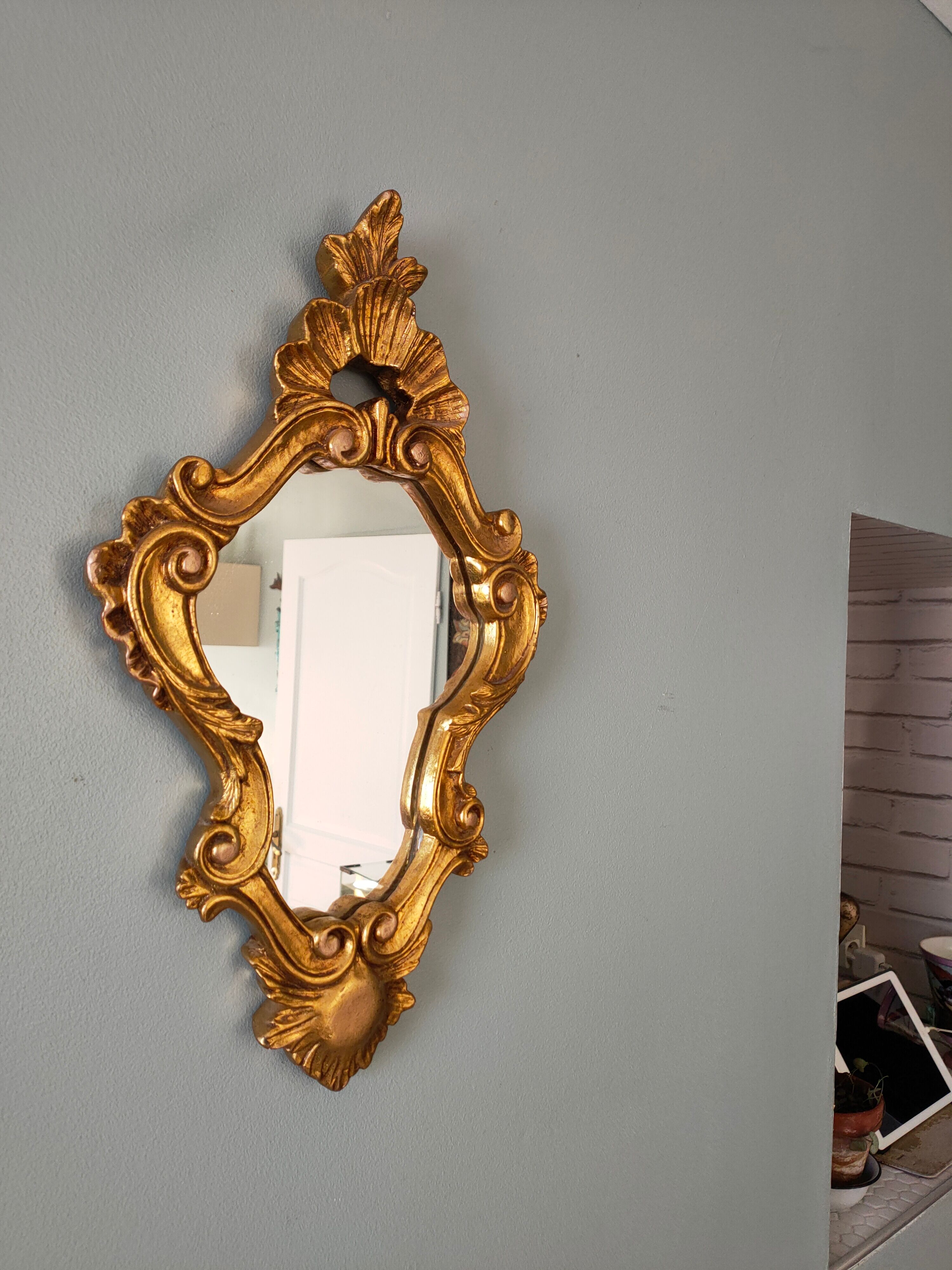 Gilded style mirror, 46x28 cm