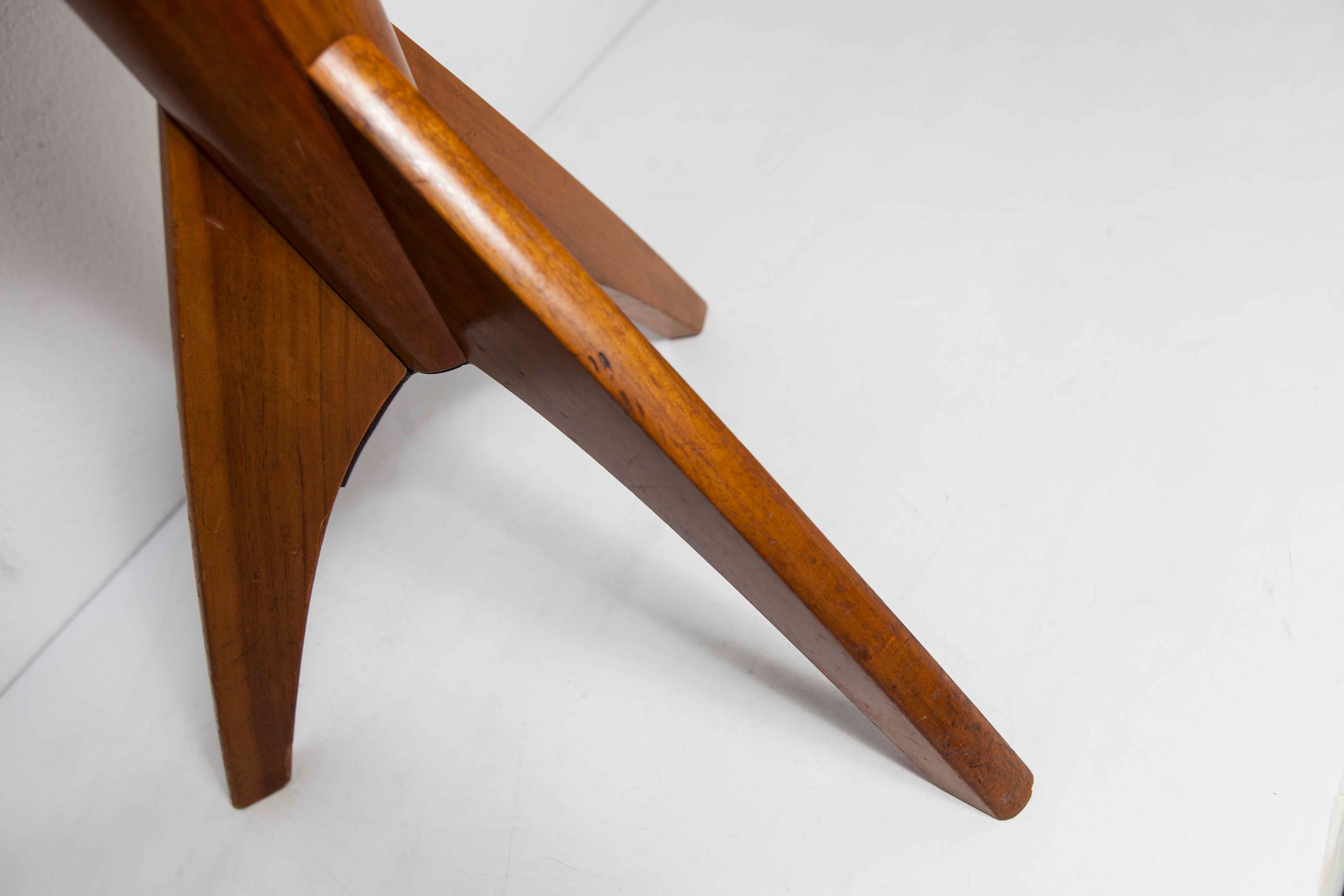Swiss adjustable piano stool 1945 rocket foot