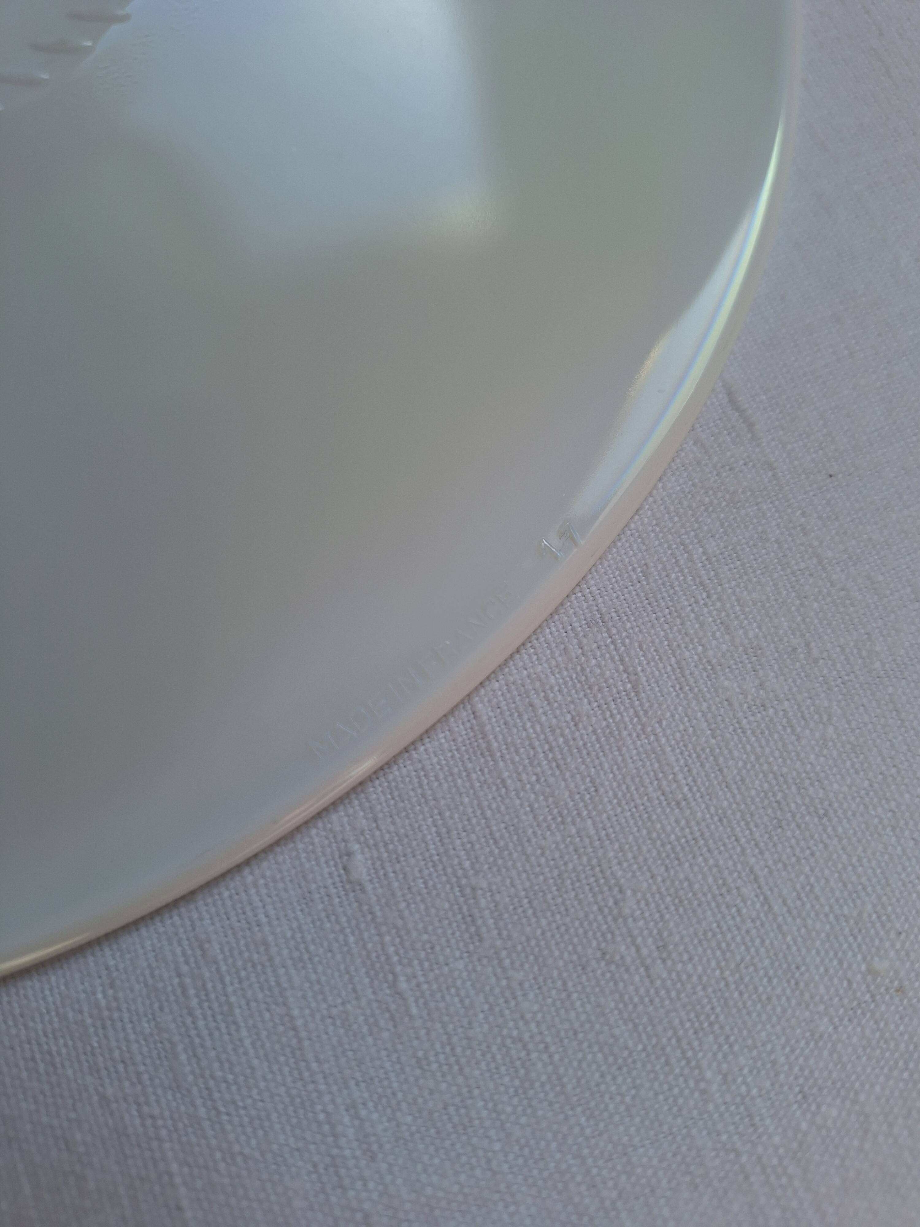 Blue Rivanel flat plates from the 1950s.