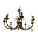Brass and chrome pineapple chandelier, 1970s
