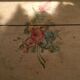 Secretary in pine, wood painted with floral patterns.