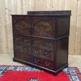 1950s English mahogany chest of drawers