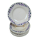 Set of 8 dessert plates Longchamp Terre de Fer model Cannes