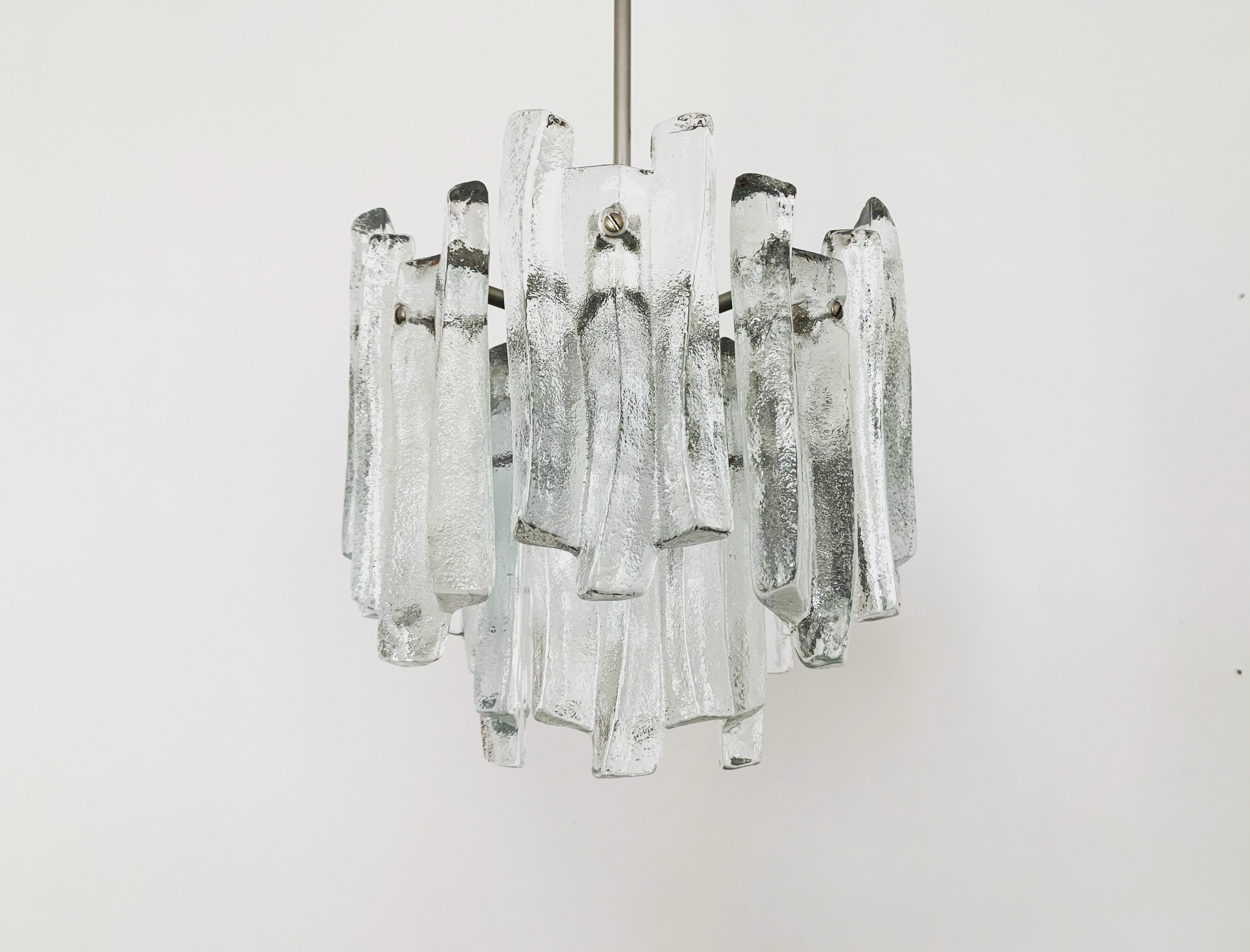 Ice glass chandelier by J.T. Kalmar