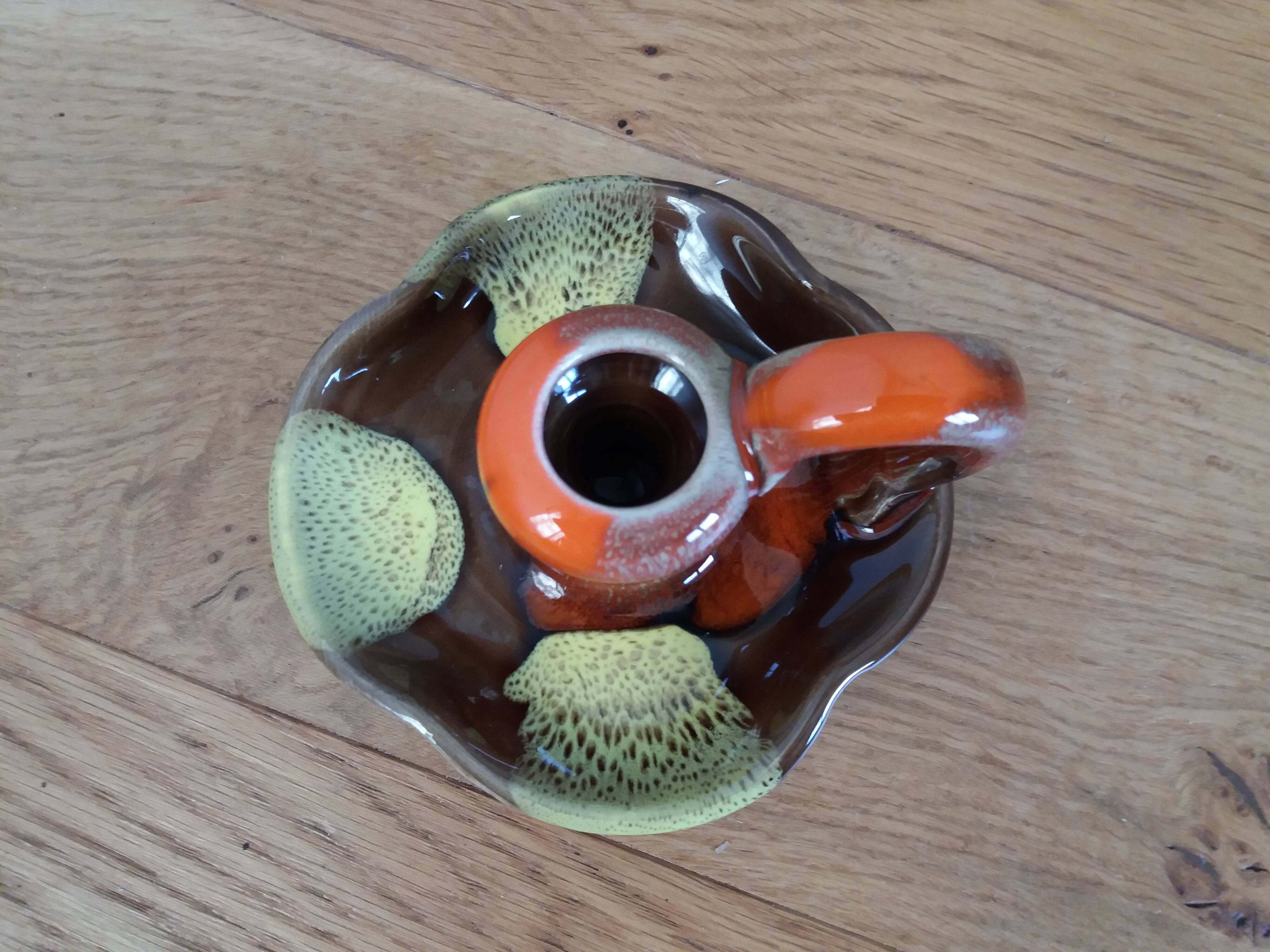 Bougeoir céramique flammée Vallauris
