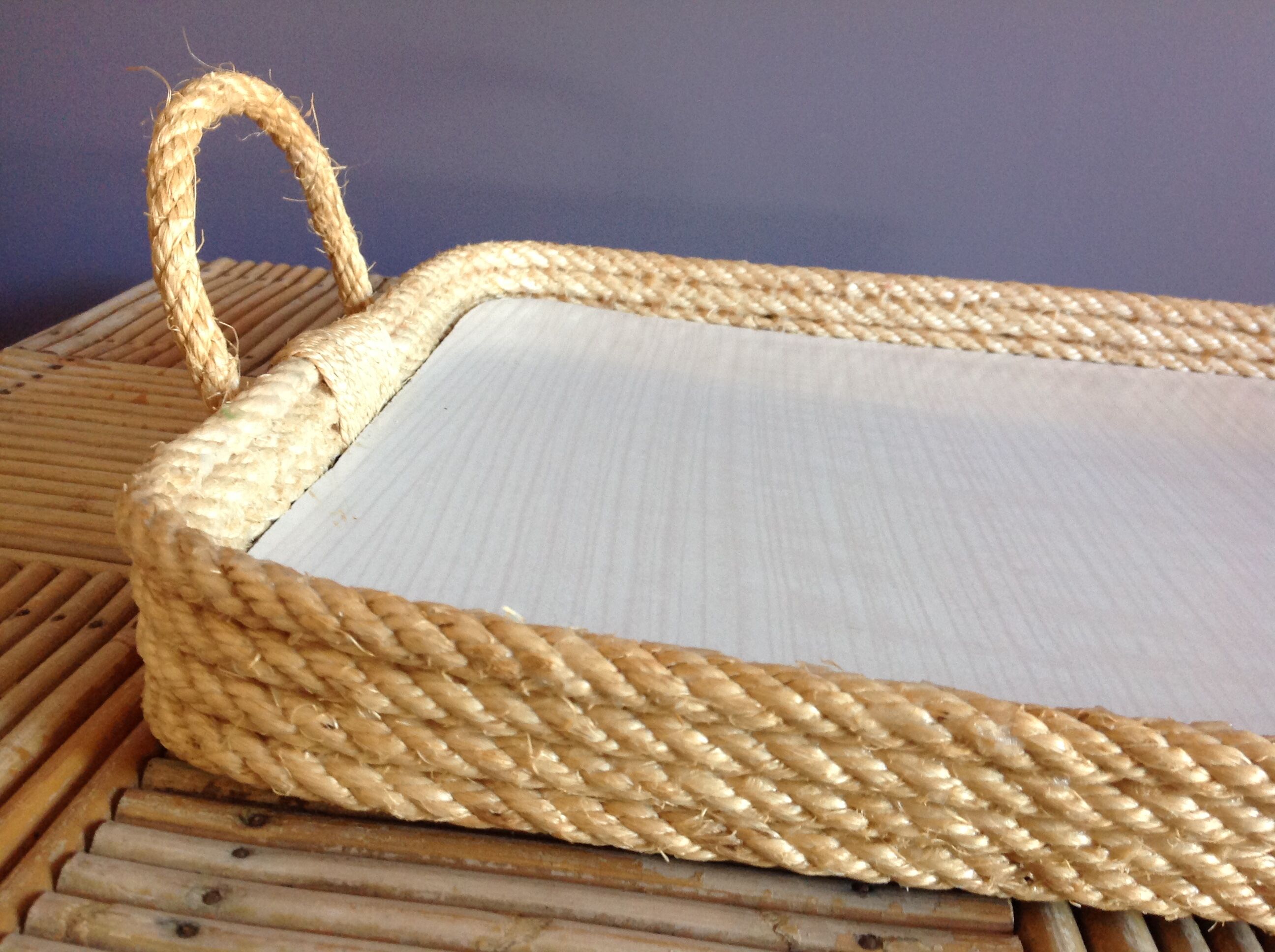 String and formica tray