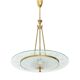 Brass and glass chandelier, 1950s