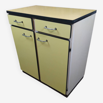 Yellow formica sideboard