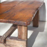 Table de ferme ancienne en bois, art populaire, déco intérieur