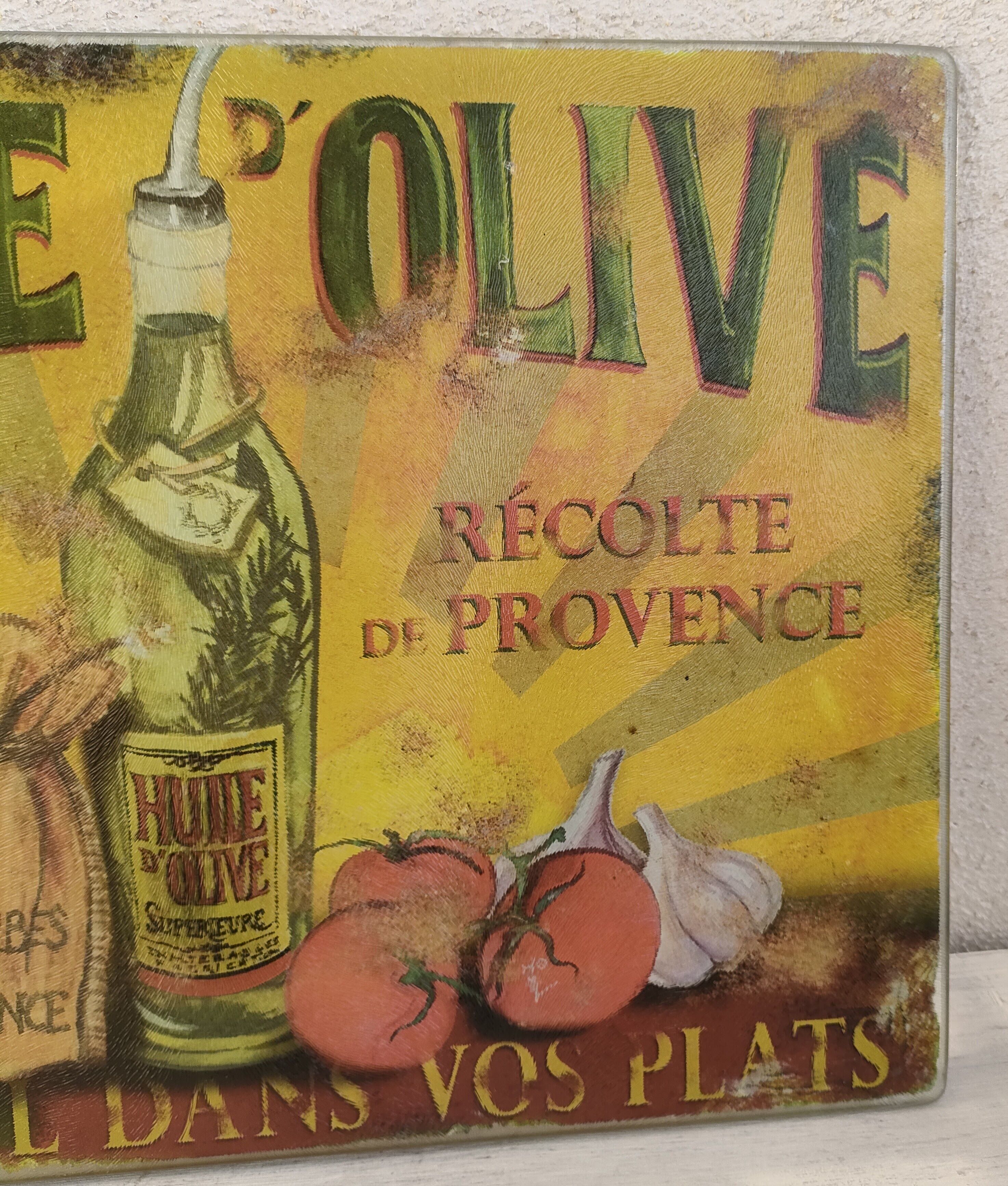 Vintage glass cutting board