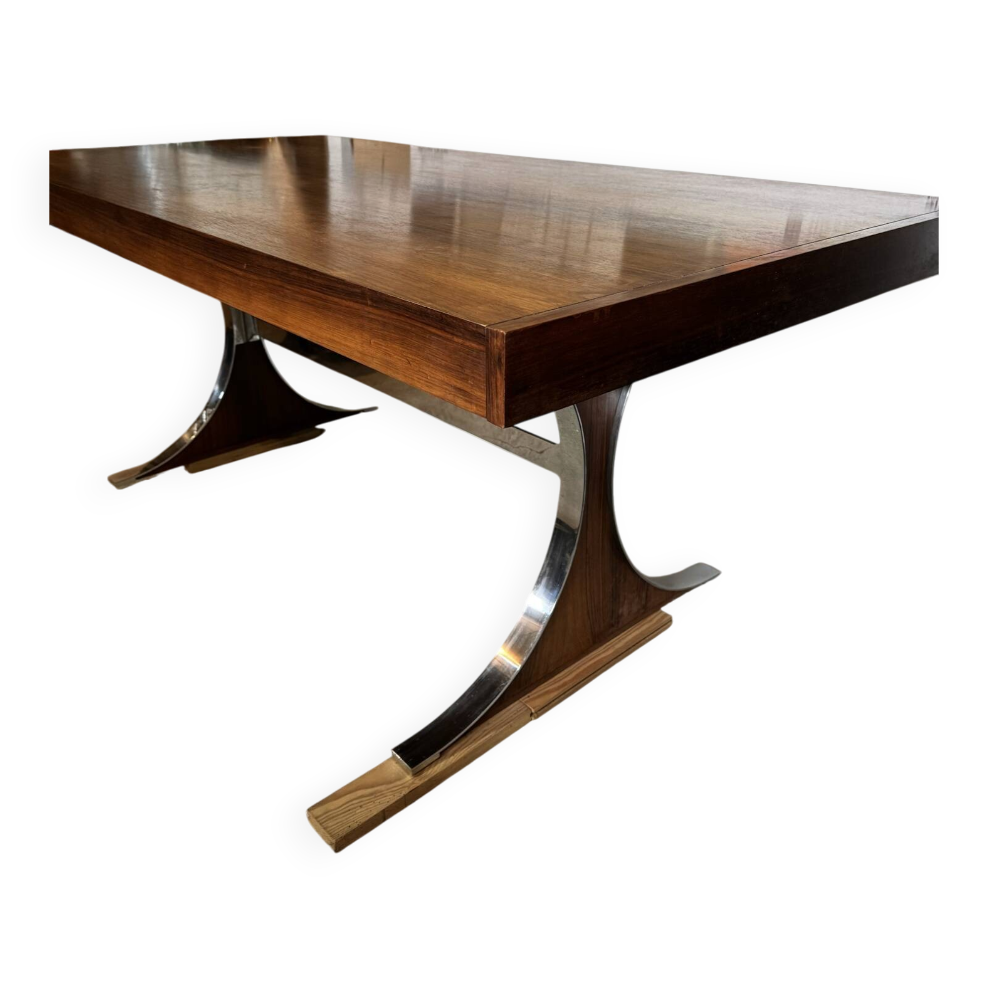 Table salle à manger palissandre de Rio  Jean Rene Caillette Modèle Sy
