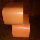 Pair of 2 cubes modular shelves lacquered vintage design