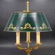 Empire Style Bouillotte Lamp in Gilded Bronze with Three Lights "Lucien Gau"