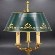 Empire Style Bouillotte Lamp in Gilded Bronze with Three Lights "Lucien Gau"
