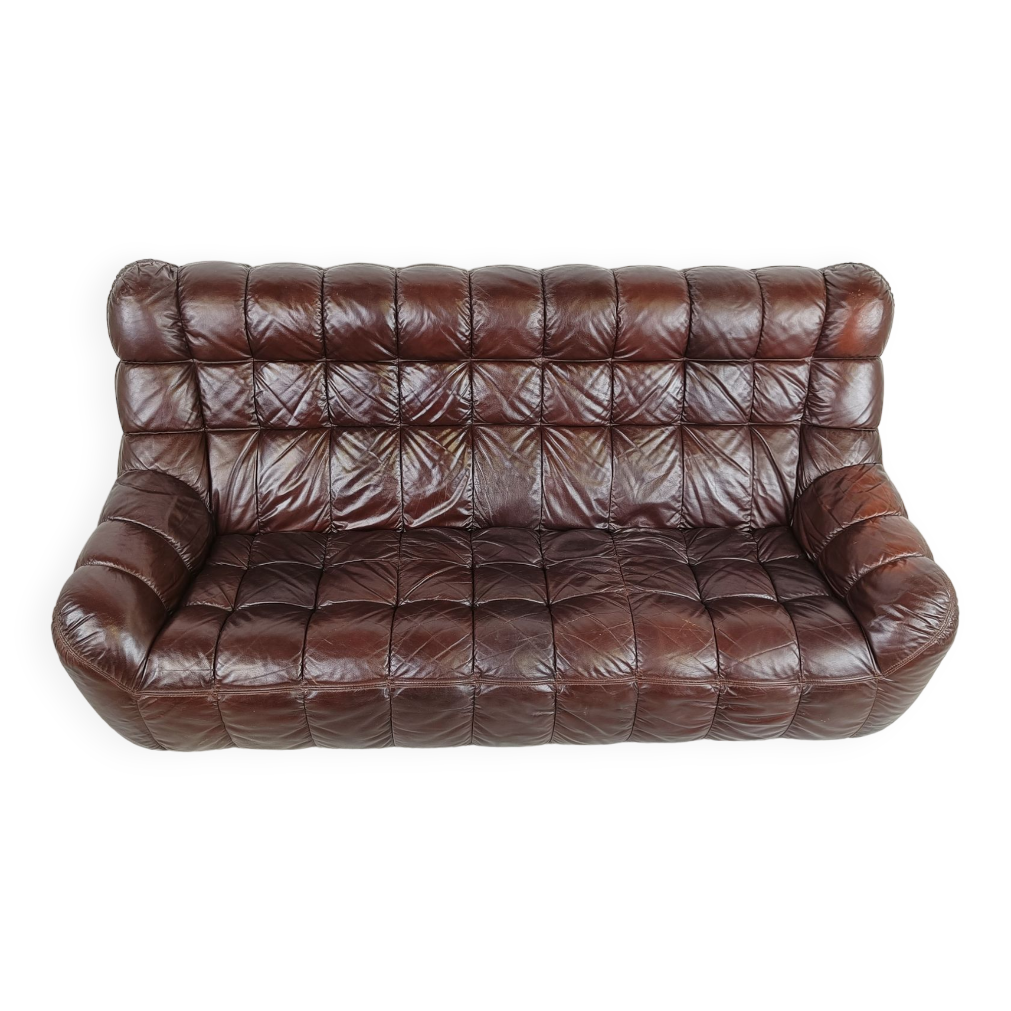 Vintage leather sofa 1970s