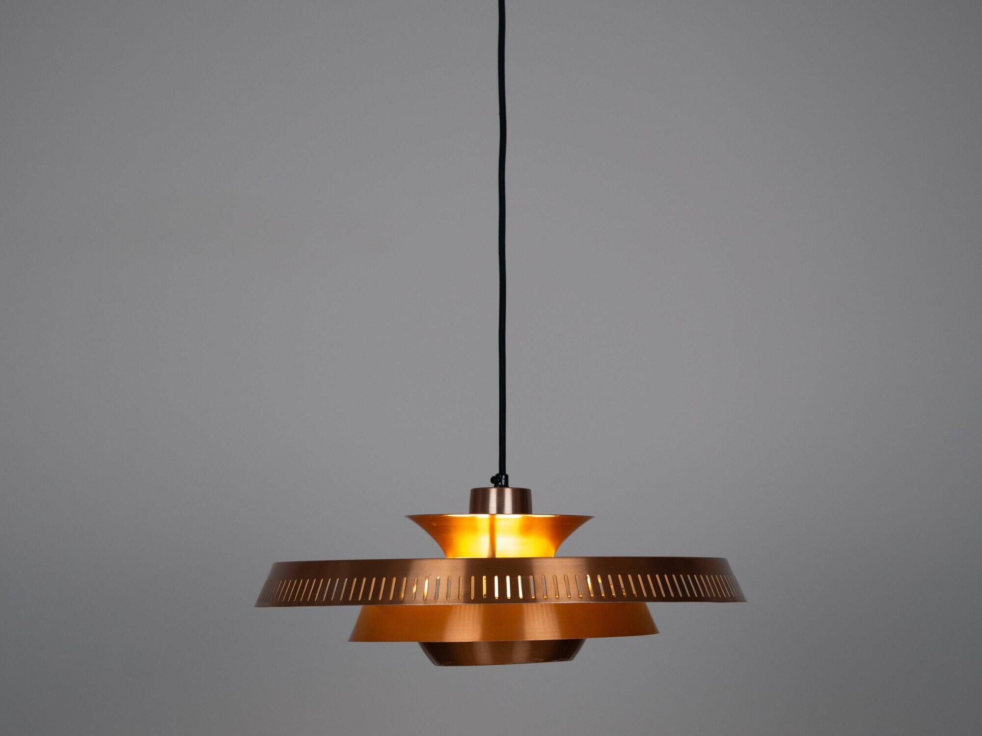 Danish vintage copper lamp from 1960s