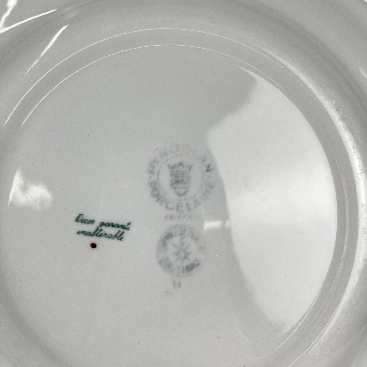 Set de 4 assiettes plates "Agreste", Sarreguemines, fin XXe, Pyroblan
