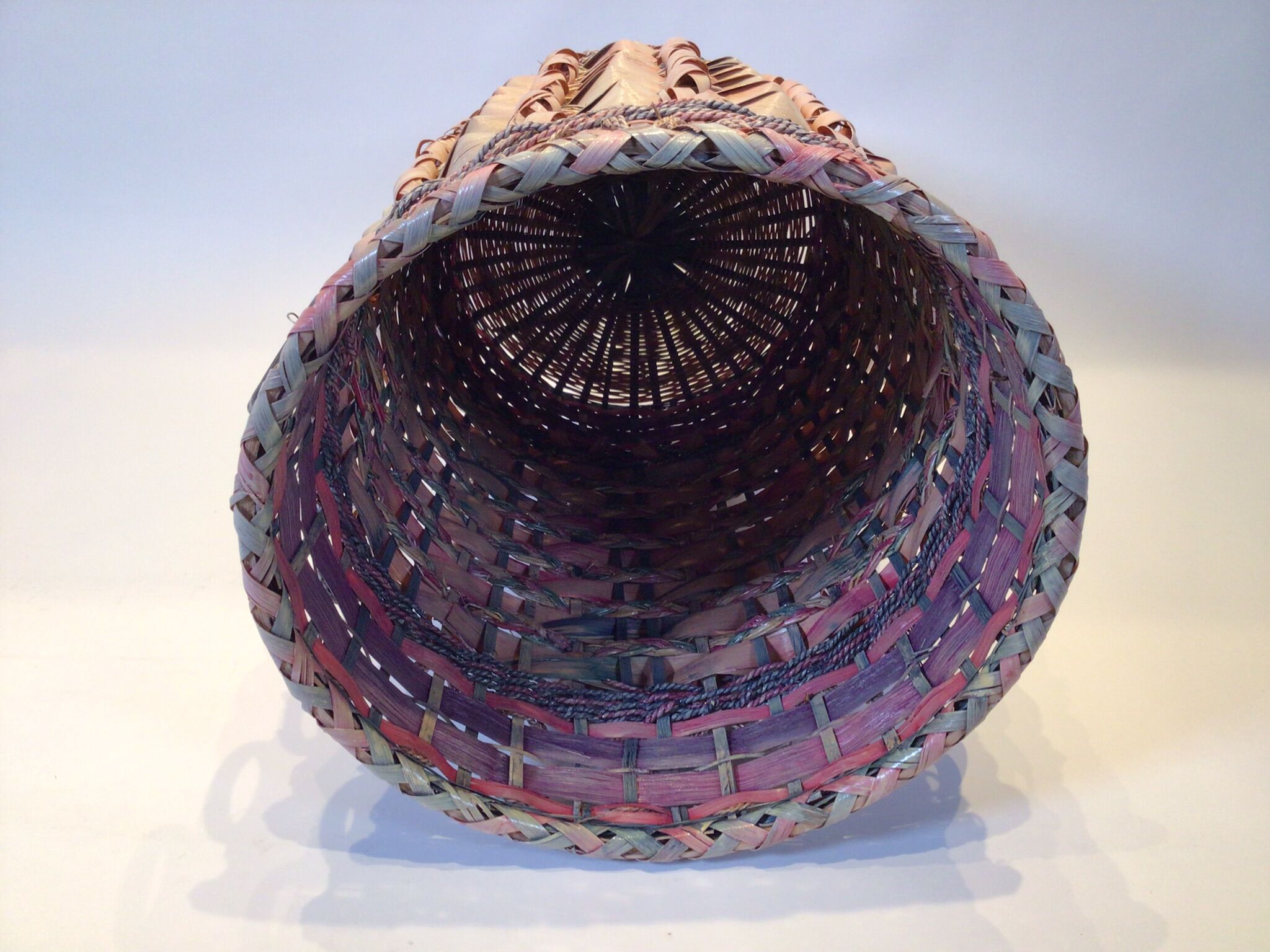 Colorful rattan basket