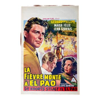 Affiche cinéma originale "La fièvre monte à El Pao" Gérard Philipe 36x56cm1959