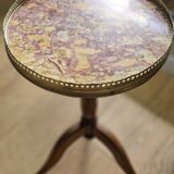 Louis XVI style mahogany tripod pedestal table