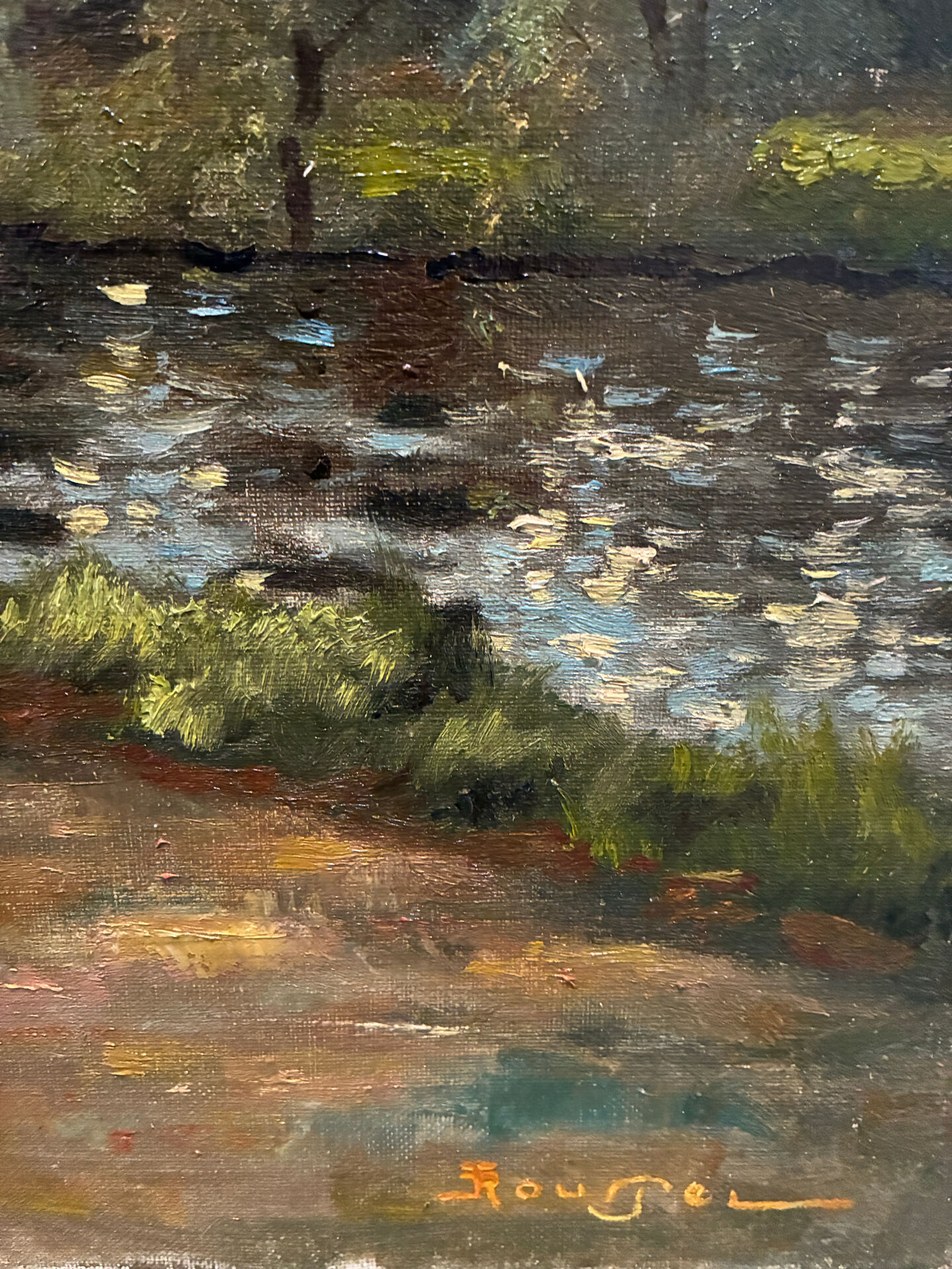 Landscape signed Roussel 20th century