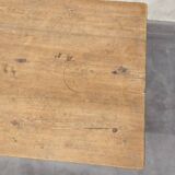 Grande table de ferme en sapin 1960