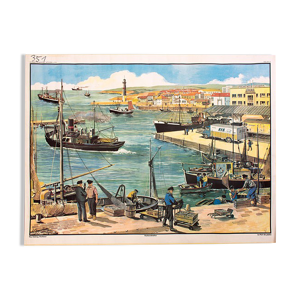Affiche Pêche grille éducatif