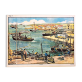 Poster "Fishing" educational grid 1965