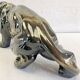 Art Deco lion statue 1930 cracked Saint Clément
