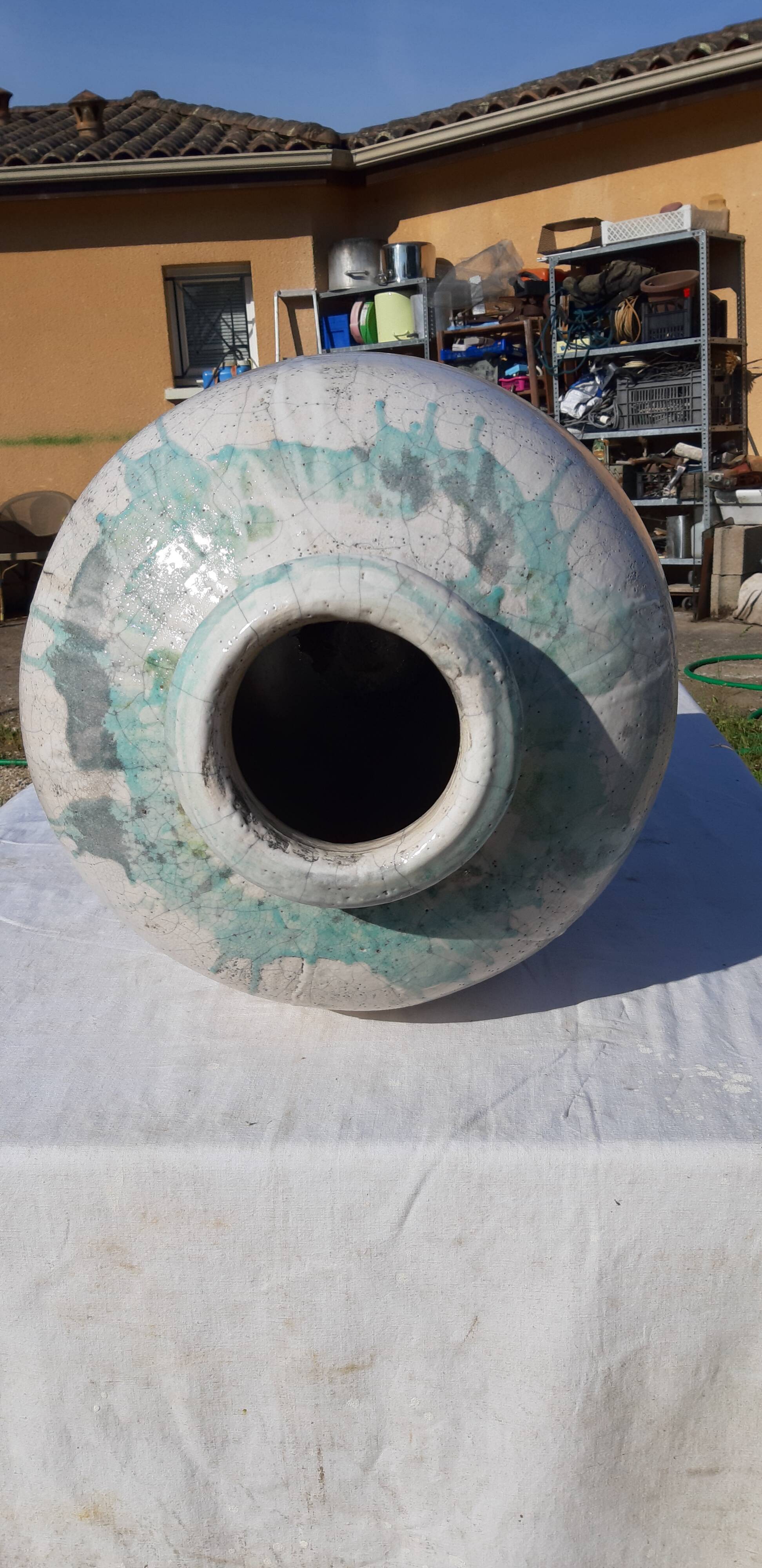 Glazed sandstone jar by François Peyrat