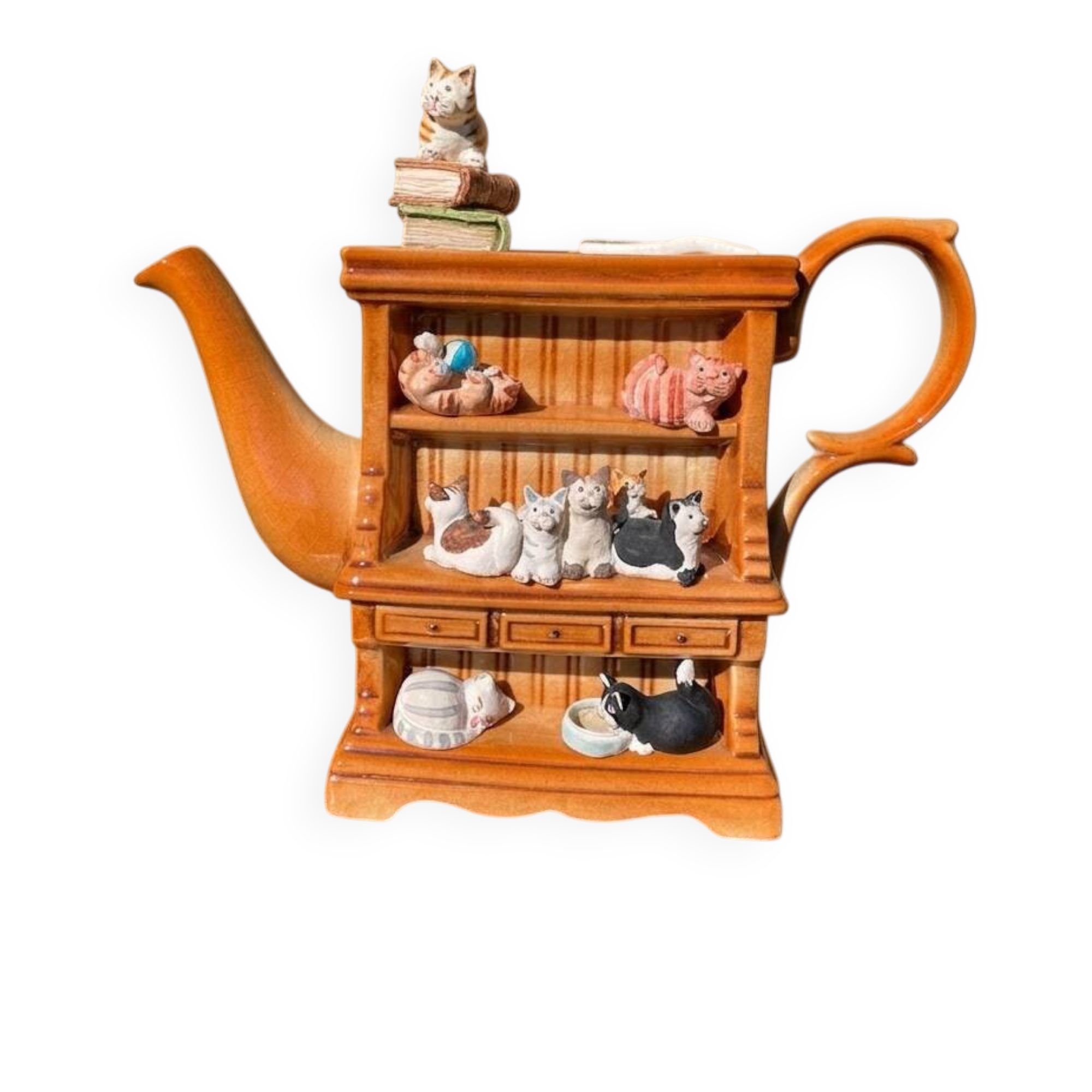 Paul Cardew and Peter Fagan teapot in barbotine.