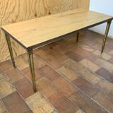 Marble and brass coffee table