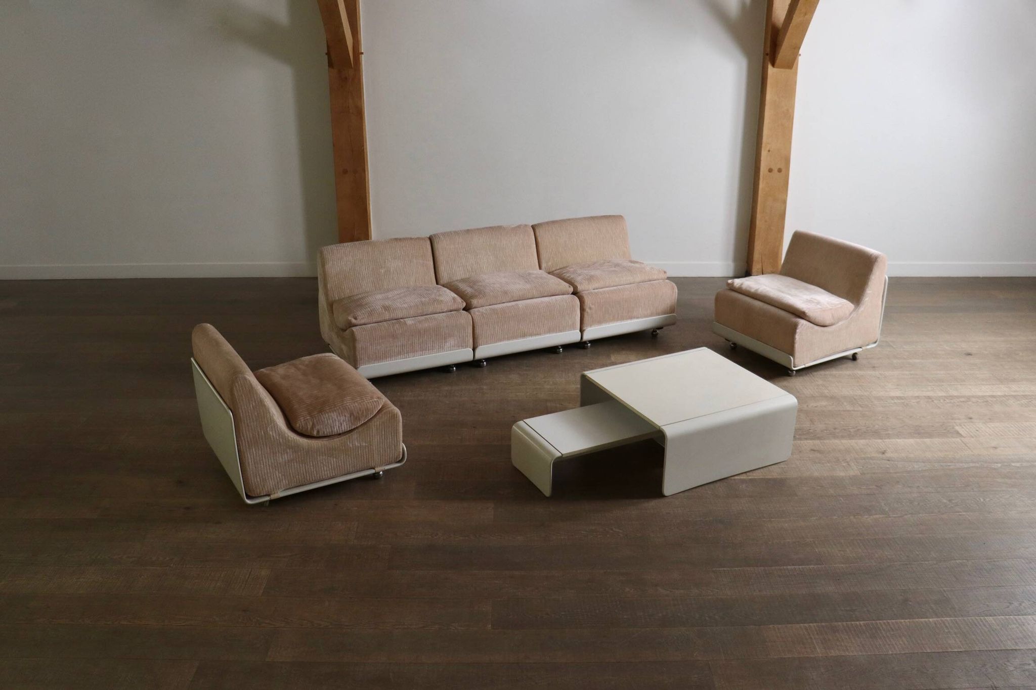 Canapé modulaire COR Orbis en velours côtelé par Luigi Colani, années 1970.