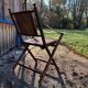 Teak and cane folding chair from the 1900s