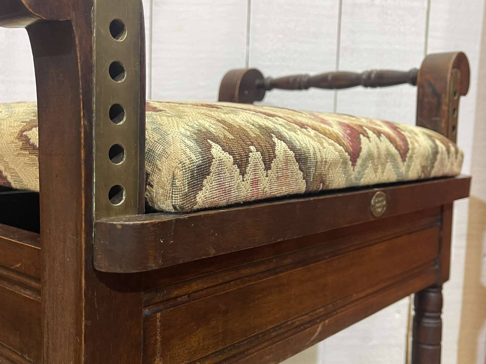 1930s English piano stool