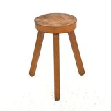 Tabouret tripode en chêne, Suède, 1920