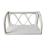 White rattan wall shelf, original colour