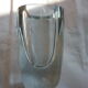 Crystal vase bluish Scandinavian burning birds