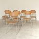 Set of 8 metal and wood school chairs  
Former Czechoslovakia 1960