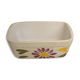 Small rectangular oven dish in hand-painted beige sandstone