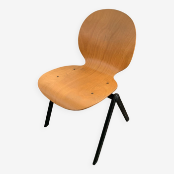 Curved wooden chair