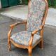 Voltaire armchair Louis Philippe in solid wood and fabric