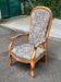 Voltaire armchair Louis Philippe in solid wood and fabric