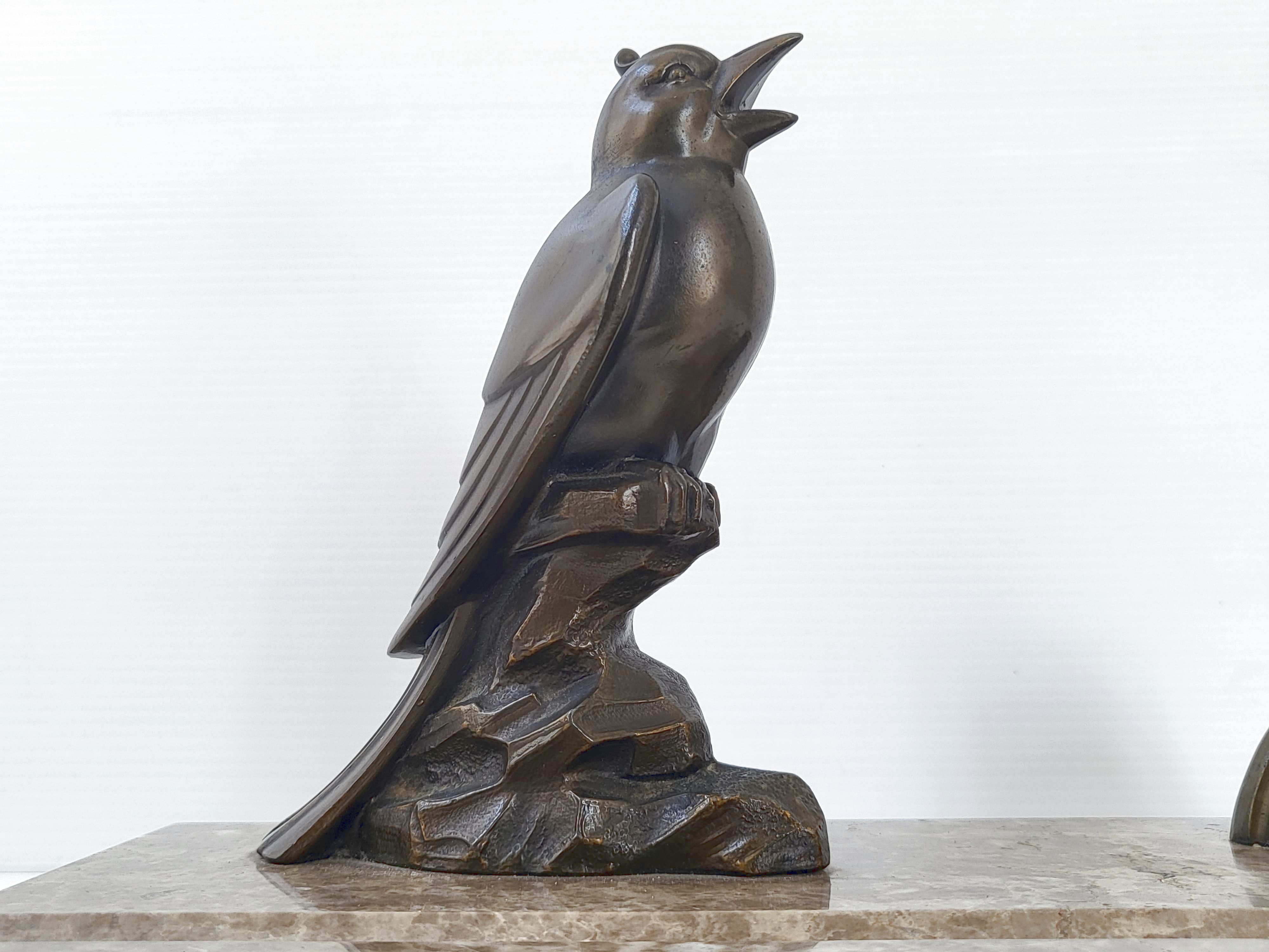 Art Deco marble inkwell & regulates