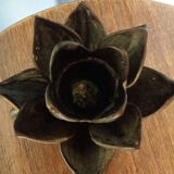 Brass flower candle