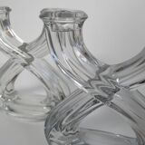 Pair of vintage crystal candlesticks