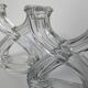 Pair of vintage crystal candlesticks