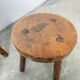 3 free-form oak tripod stools