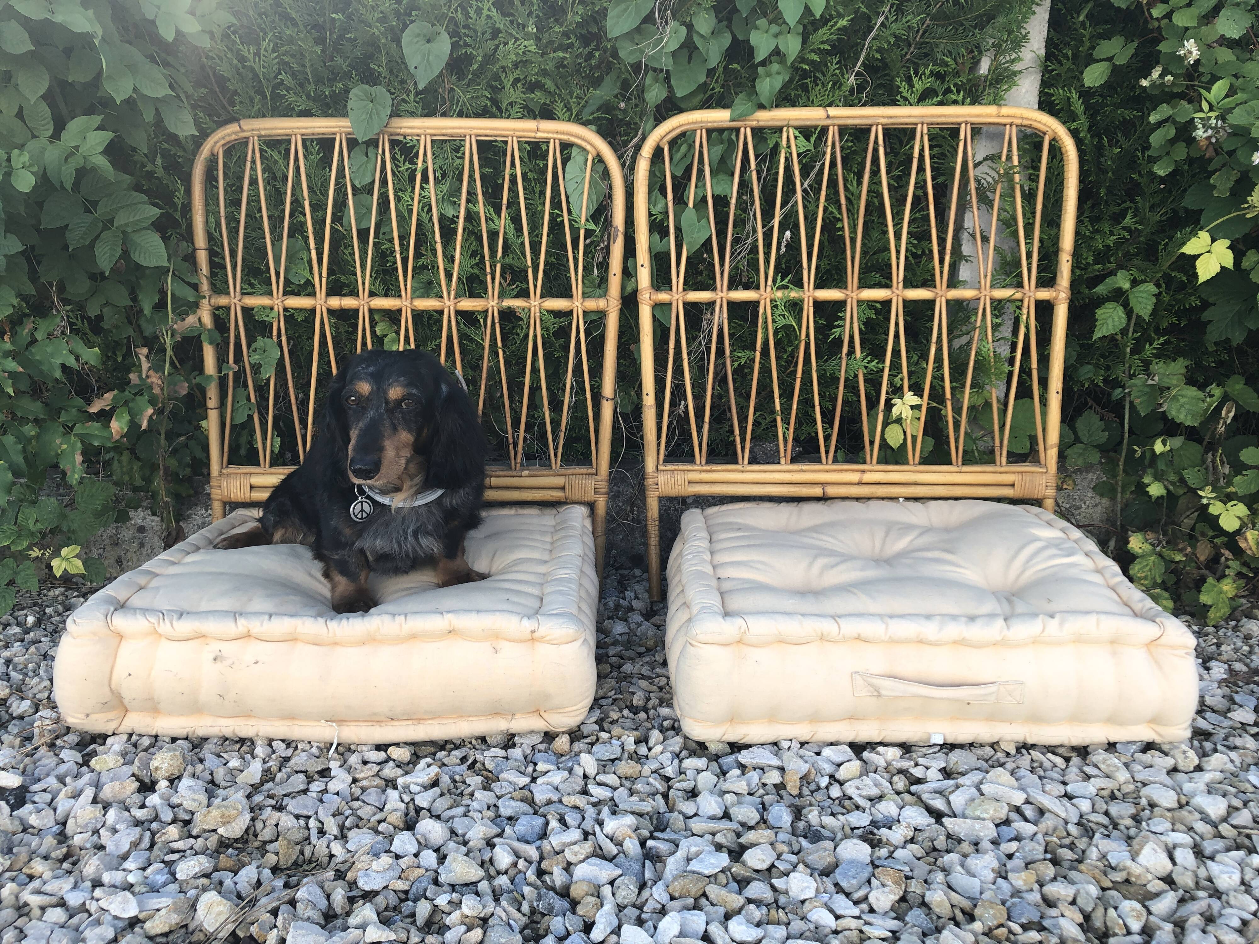 Rattan bedhead