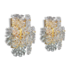 Magnificent pair of crystal wall lights by Kinkeldey, Germany, 1970s.